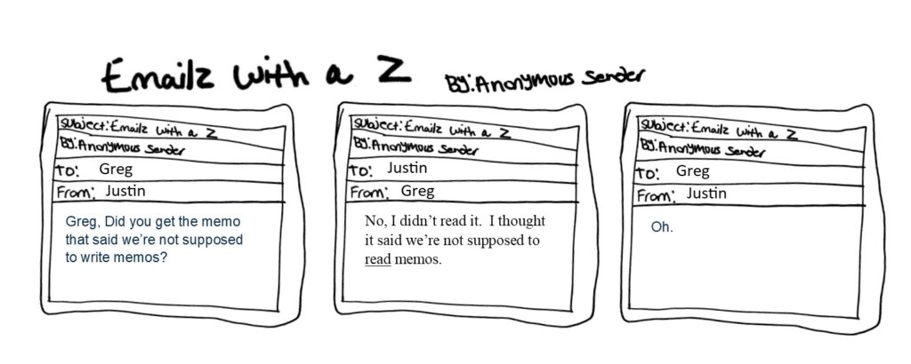 Emailz With a Z is the best worst comic strip ever